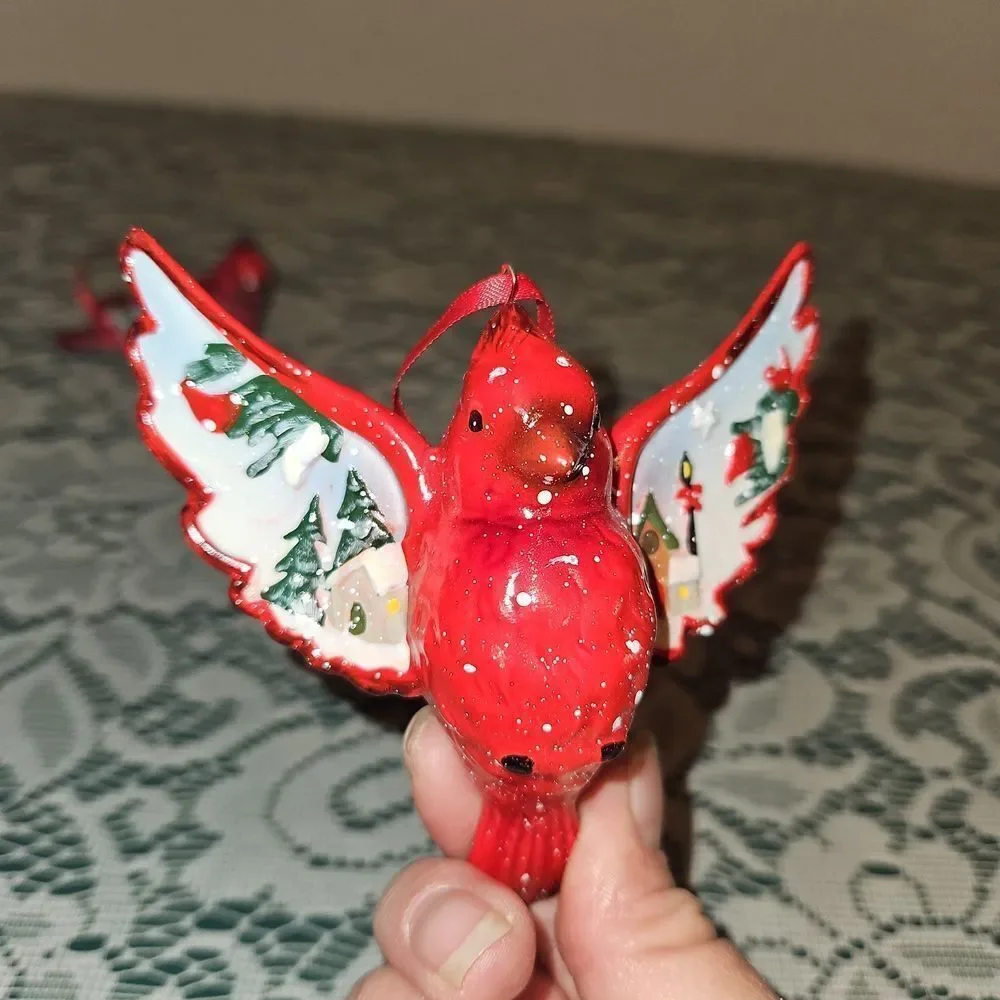 Holiday Hope & Peace Christmas Cardinal Ornaments